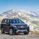 modrý Mercedes-Benz GLS 2015